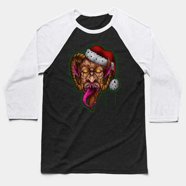 Krampus Claus Baseball T-Shirt by Timwould